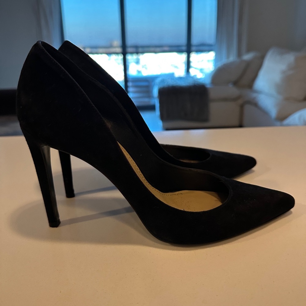 Stuart Weitzman Black Suede Heels - Picture 4 of 10